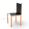 Chaise de la collection Origami, de la marque Kurudo, création de mobilier français, vue de 3 quart
