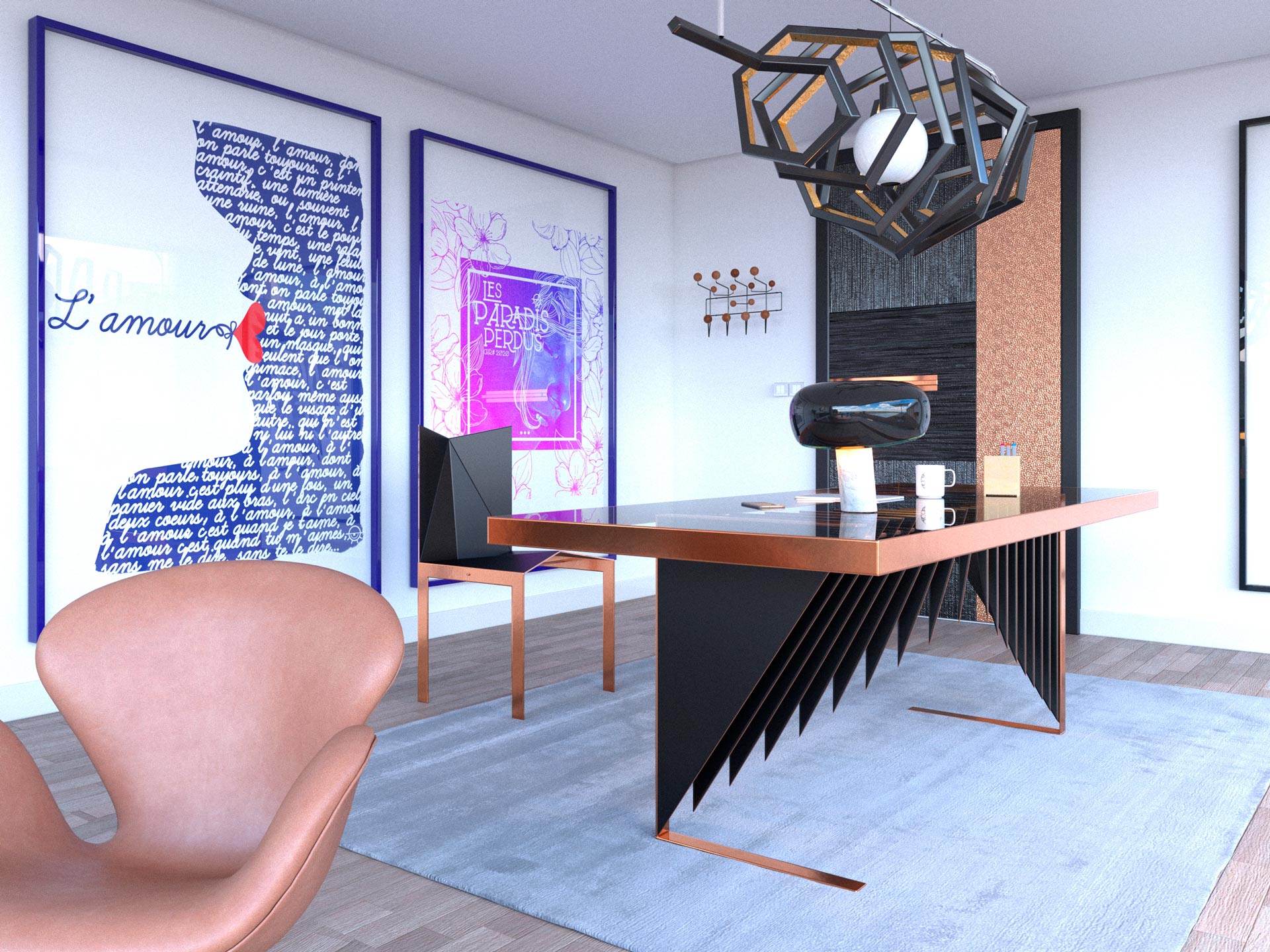 Collection Origami de chez Kurudo, création de mobilier français